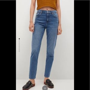 Mango mom fit jeans size 4 medium blue